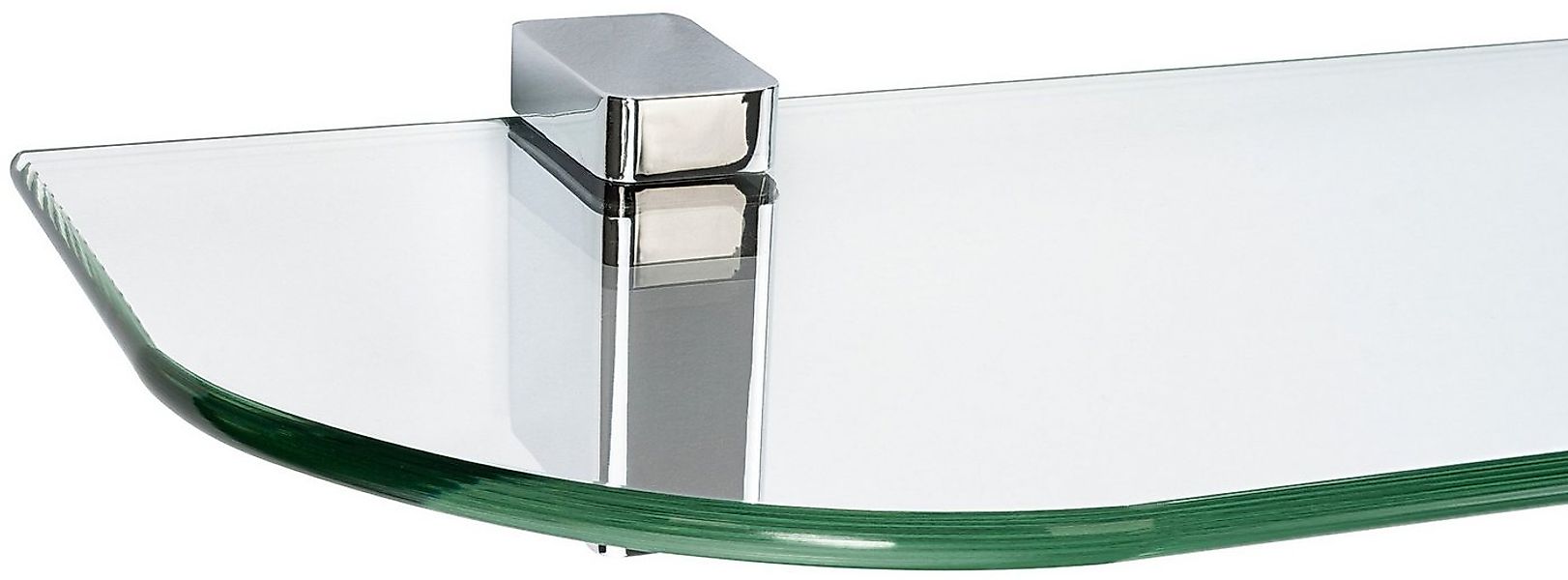 ib style Wandregal Glasregal 6mm klar 90 x 20 cm + Clip CONO Verchromt, Gla günstig online kaufen