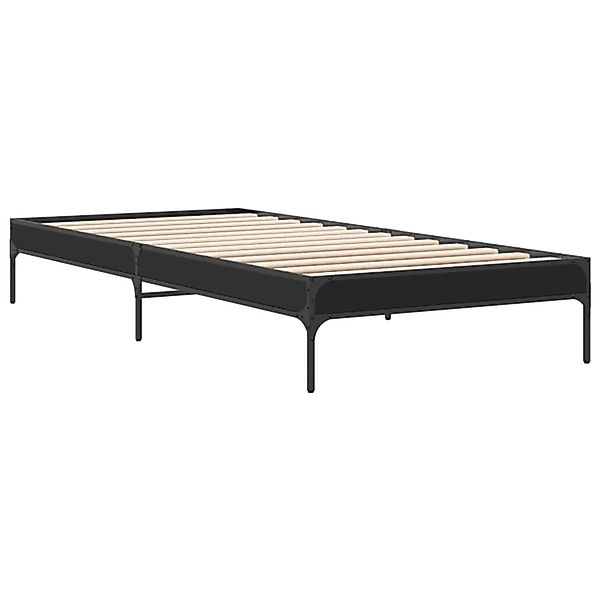 vidaXL Bettgestell Schwarz 90x200 cm Holzwerkstoff und Metall 845031 günstig online kaufen