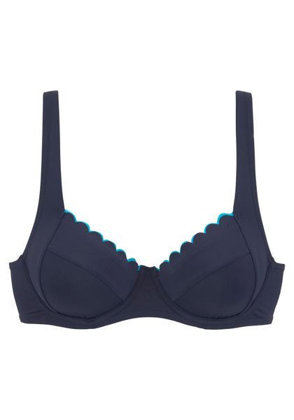 LASCANA Bügel-Bikini-Top Camilla, mit kontrastfarbenem Detail günstig online kaufen