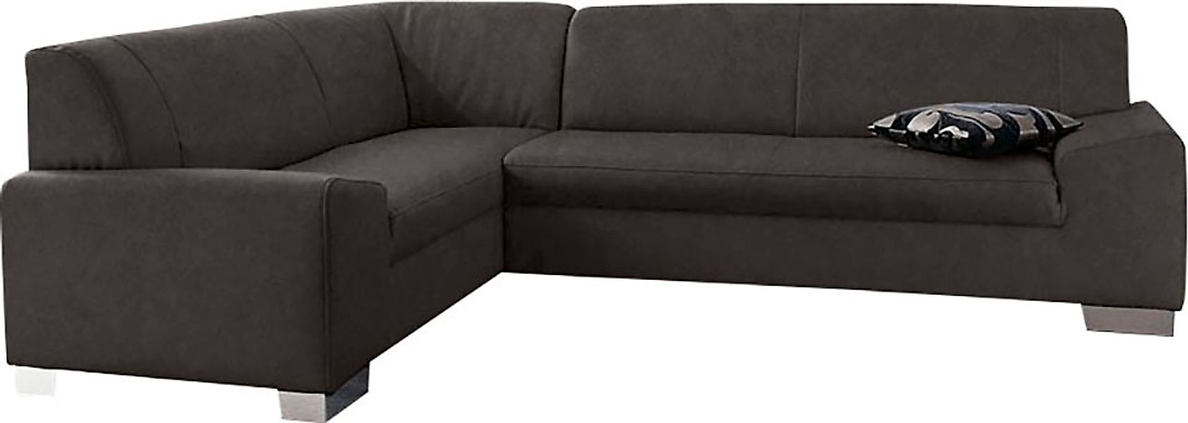 DOMO collection Ecksofa »Alisson, zeitlose Optik, flache Armlehnen, L-Form« günstig online kaufen