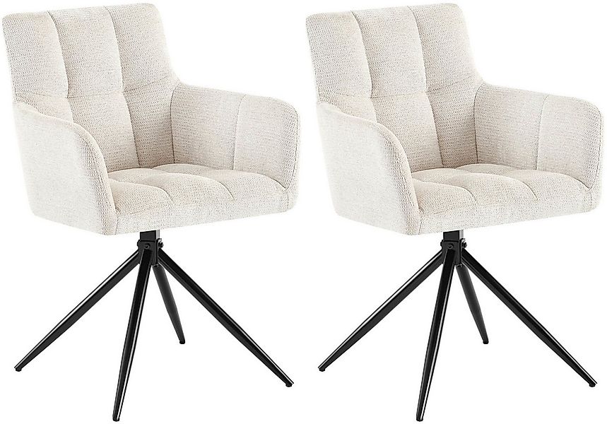 CLP Esszimmerstuhl Jonah (2er Set, 2 St), drehbar mit Armlehnen, bis 150 kg günstig online kaufen