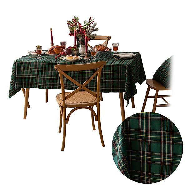 BTTO Tischdecke Weihnachten Tischdecke, Karierte Tischdecke günstig online kaufen