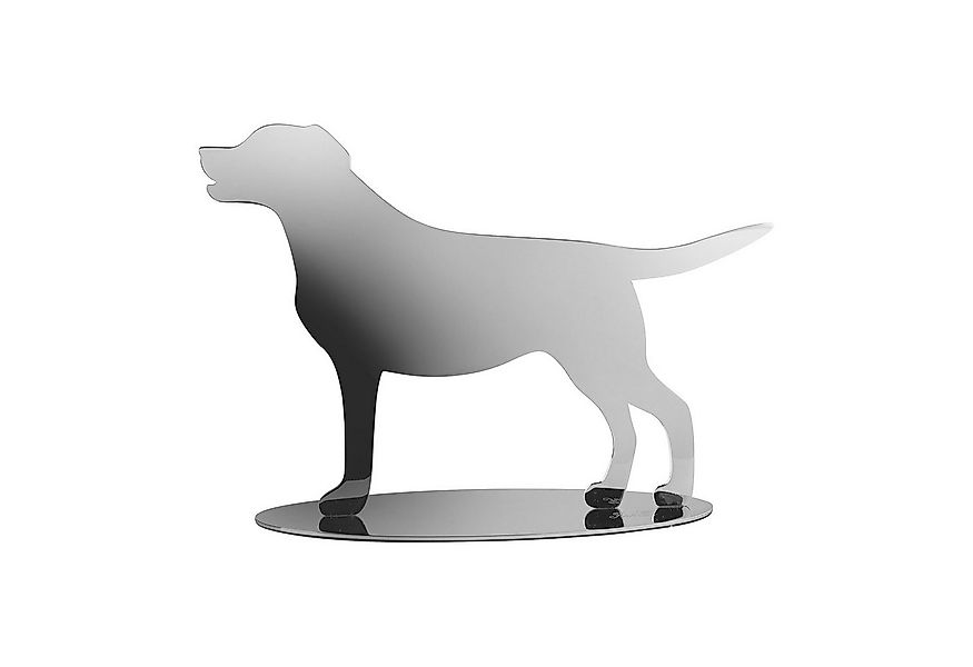 Fink Dekoobjekt LABBI Deko Hund - silber - Edelstahl - H. 15cm x B. 21cm - günstig online kaufen