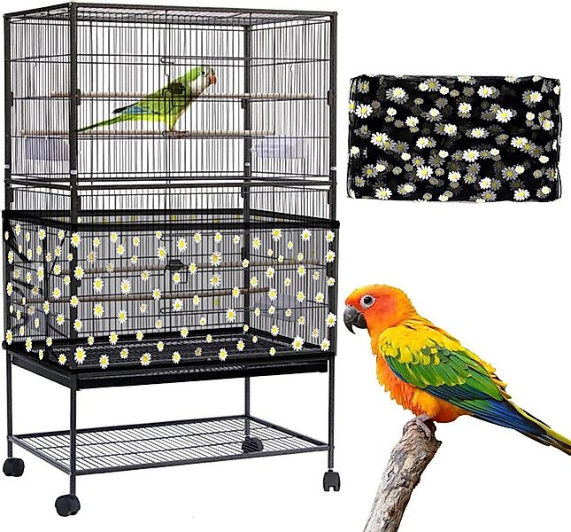 LuxusKollektion Vogelkäfig Einstellbare Vogelkäfigabdeckung mit Gänseblümch günstig online kaufen