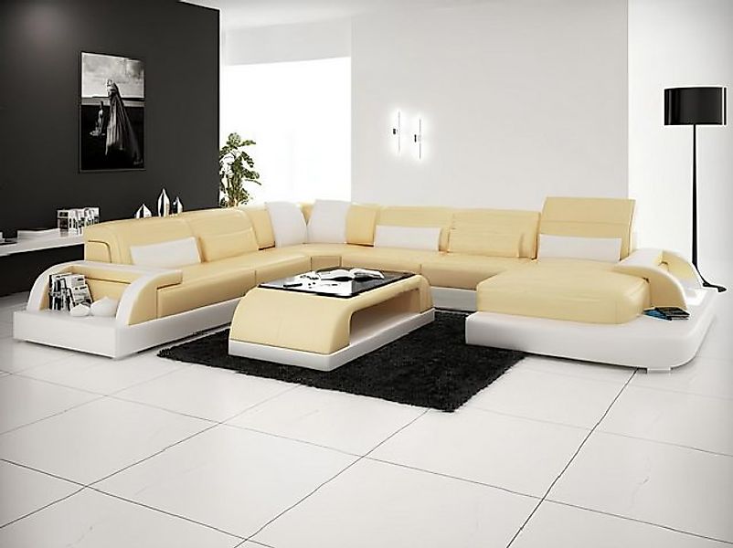 JVmoebel Ecksofa Wohnlandschaft Couch Polster Eck Garnitur Designer Lederso günstig online kaufen