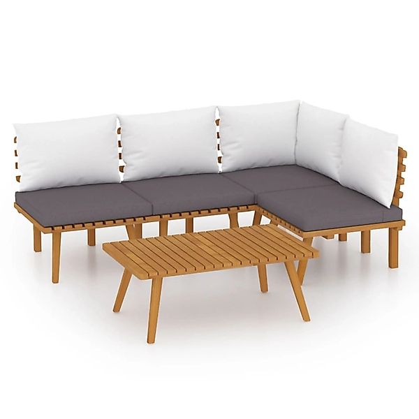 vidaXL Gartenlounge-Set 5-tlg. Garten-Lounge-Set mit Kissen günstig online kaufen