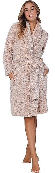 Rebelle Damenbademantel Damen Fleece Morgenmantel, Midi, Polyester, Schalkr günstig online kaufen