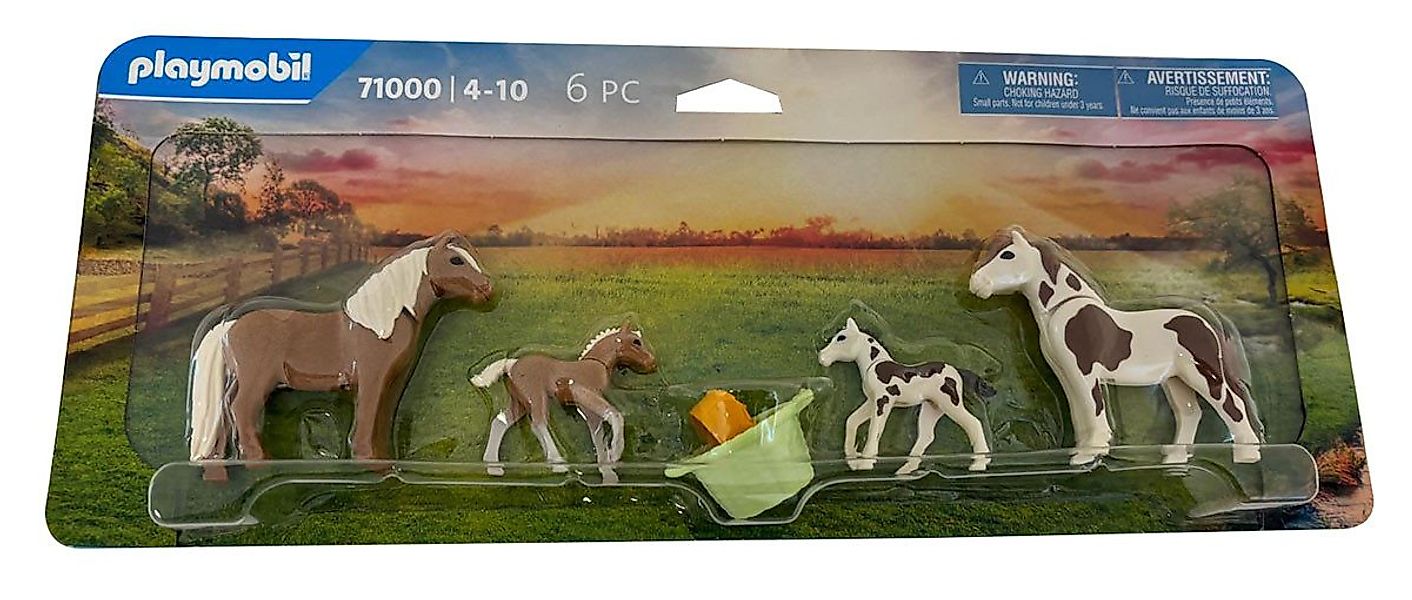 Playmobil® Spielfigur Playmobil Country, 2 Island Ponys mit 2 Fohlen Korb 6 günstig online kaufen