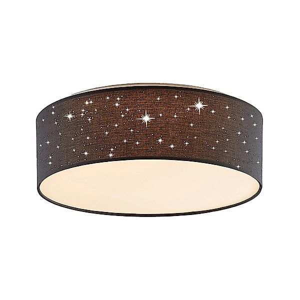 Lindby LED Deckenleuchte Ellamina 9945394 Modern in Alu aus Textil 1-flammi günstig online kaufen