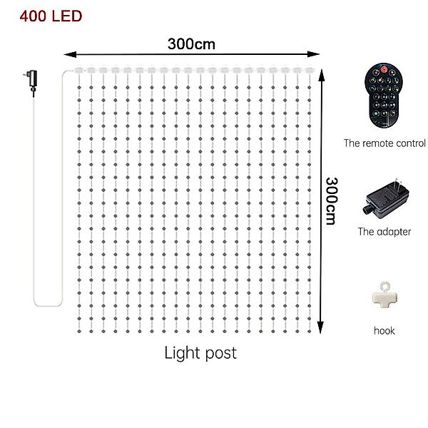 PRIISF LED-Lichtervorhang LED-Lichterkette RGBIC Smart Lichternetz günstig online kaufen