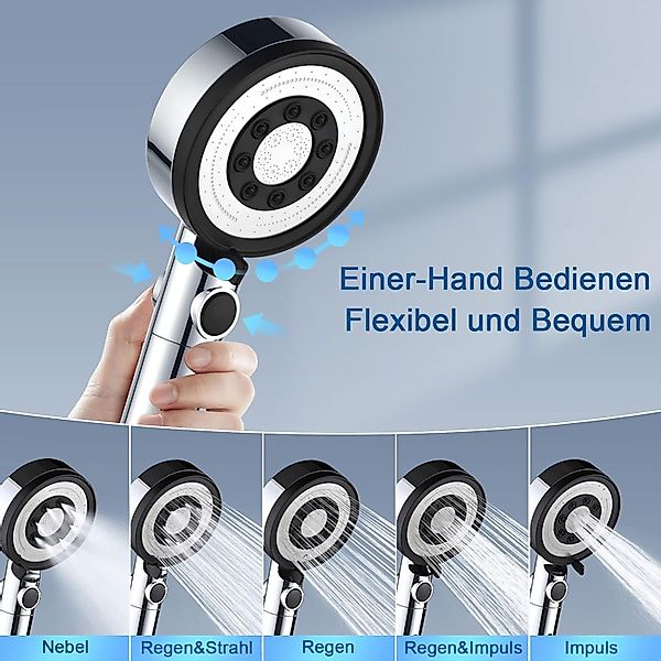 OKWISH Handbrause Duschkopf Sparduschkopf Regendusche Brausekopf günstig online kaufen