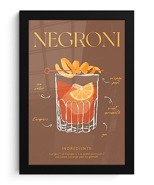 MuchoWow Poster Negroni - Cocktail - günstig online kaufen