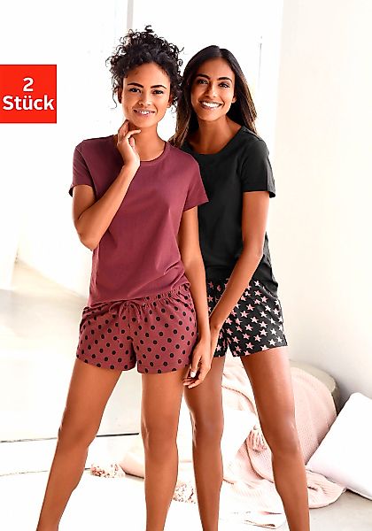 Vivance Dreams Shorty 2 Stück, 4 Stk. tlg., mit Sternedruck günstig online kaufen