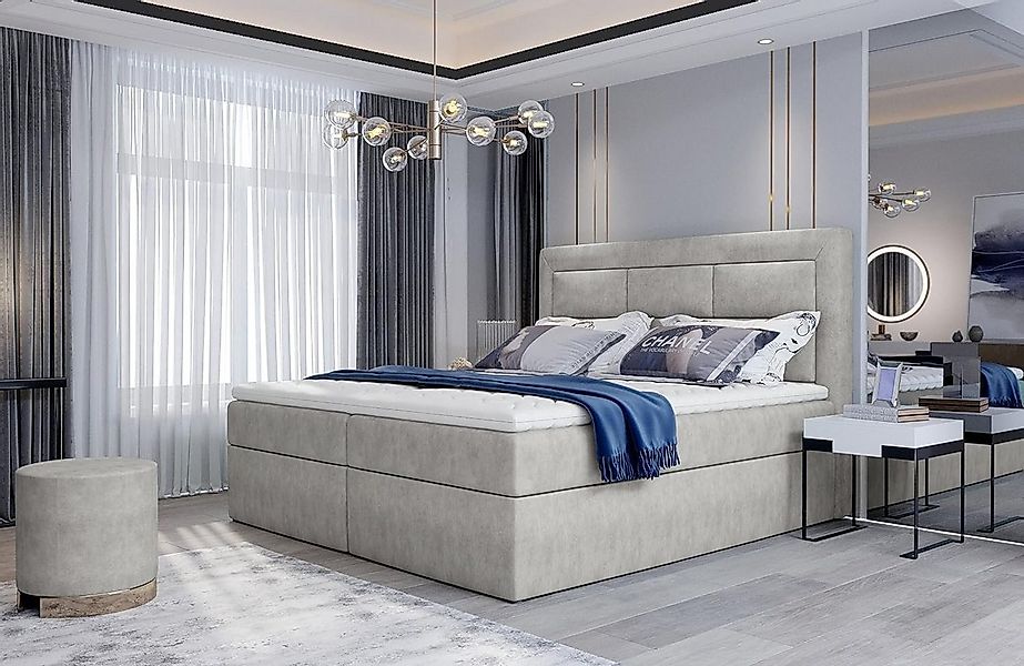 Best for Home Boxspringbett mit Bettkasten Vivre Bonellfederkern inkl. 4 cm günstig online kaufen