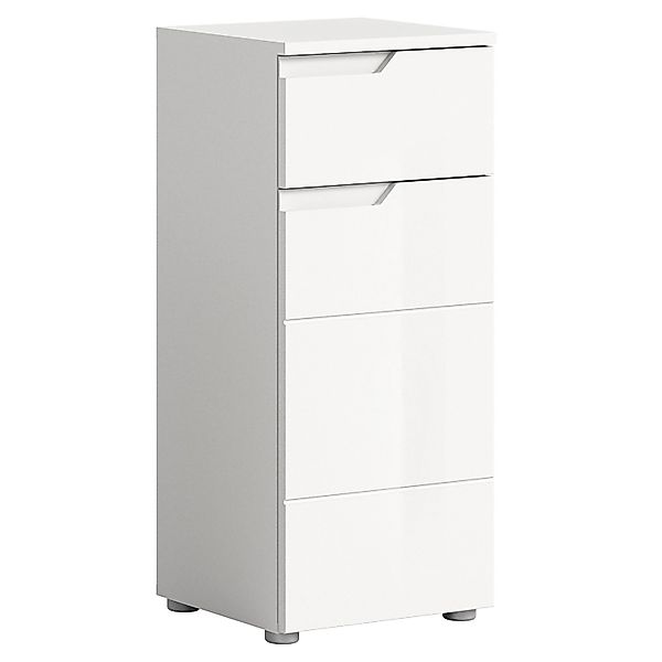 Standschrank Solero Weiß Hochglanz 87 cm x 38 cm x 34 cm günstig online kaufen