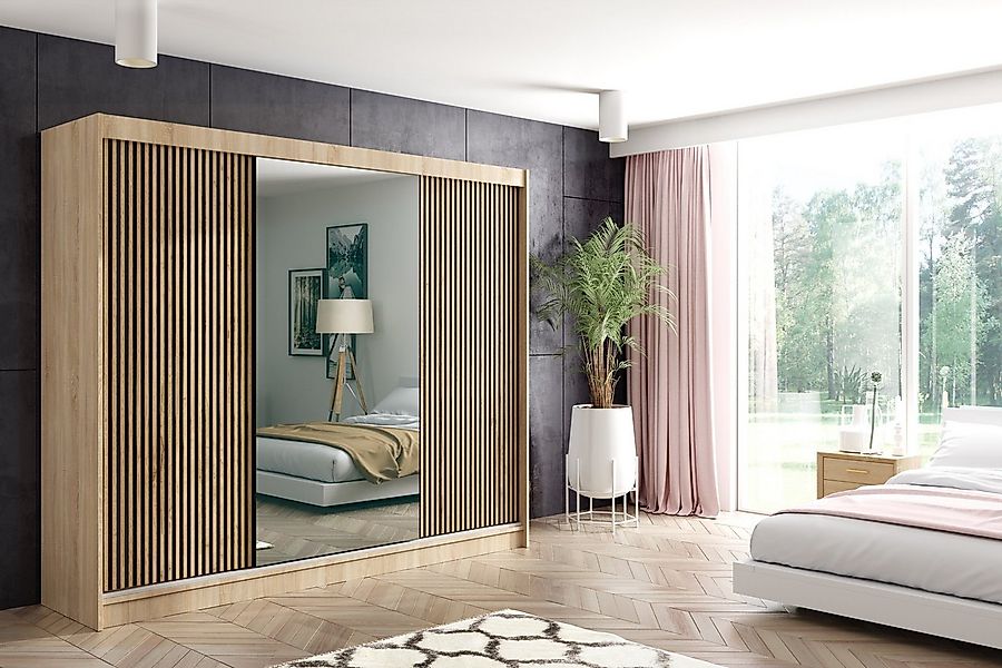 ALTDECOR Schiebetürenschrank VILAN (Kleiderschrank Garderobenschrank mit vi günstig online kaufen