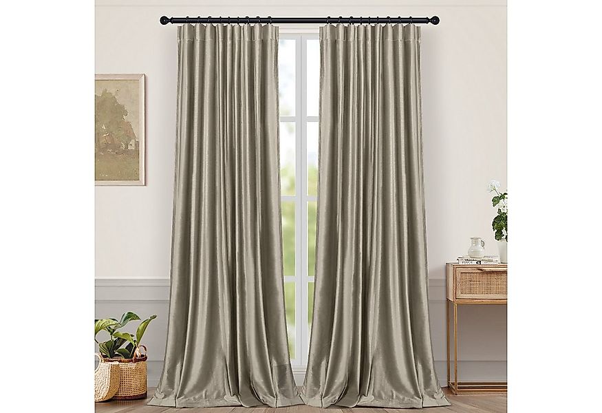 LMaxhome Verdunkelungsvorhang Samtvorhang Kräuselband Dicke Schwere Thermog günstig online kaufen