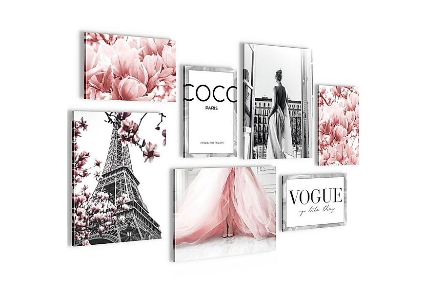 Novart Wandbild Wandbilder Fashion AUFHÄNGFERTIG Mädchen Teenager Paris 100 günstig online kaufen