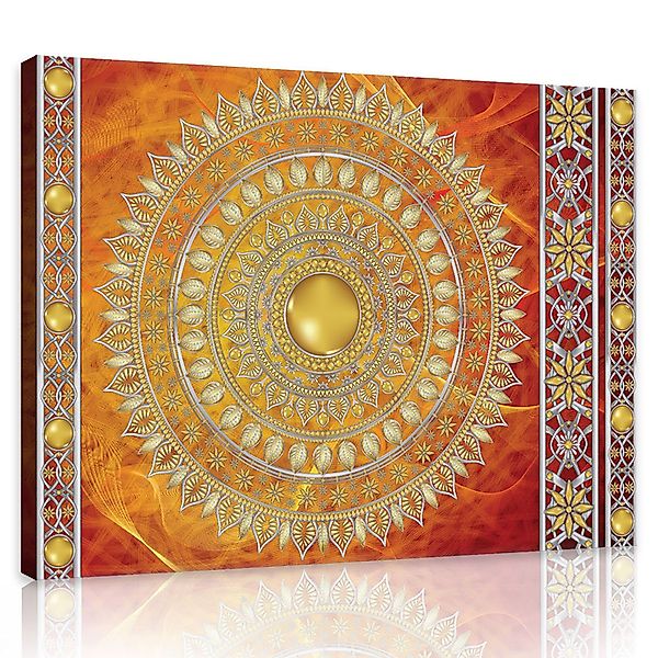 Wallarena Leinwandbild Abstrakt Mandala Orientalisch Rot günstig online kaufen