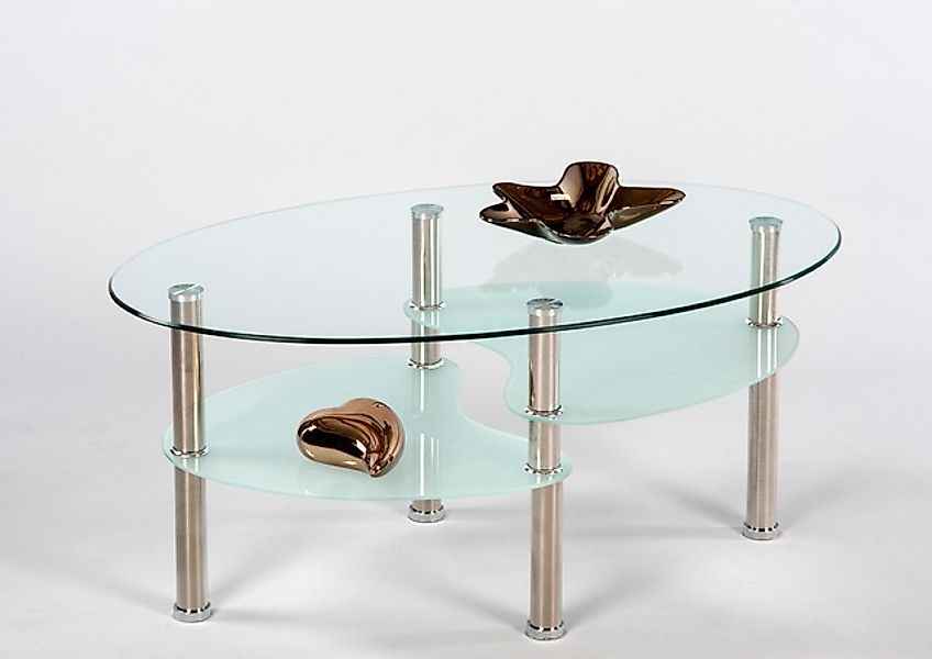 Stolkom Couchtisch »Wave Glastisch, Wohnzimmertisch, Beistelltisch Glas BxH günstig online kaufen