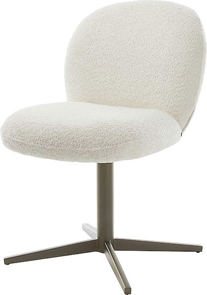 DELIFE Polsterstuhl Nube-Flex, Fußkreuz Effektfinish Titan günstig online kaufen