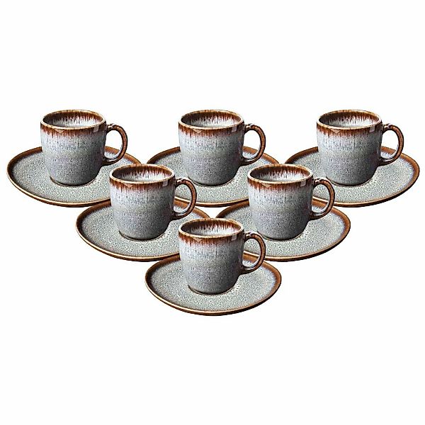 like. by Villeroy & Boch Tasse "Kaffeetassen mit Untertassen Lave 190 ml 6e günstig online kaufen