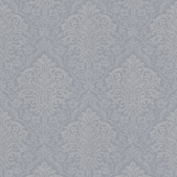 Bricoflor Ornament Tapete in Grau Silber Elegante Schlafzimmer und Wohnzimm günstig online kaufen