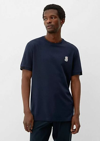 s.Oliver Kurzarmshirt T-Shirt mit Labelpatch Label-Patch, Kontrast-Details günstig online kaufen