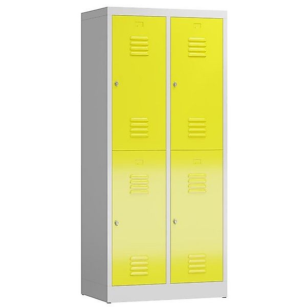 Steelboxx Spind ClassiX Garderobenschrank, 2 Abteile doppelstöckig, 1800 x günstig online kaufen