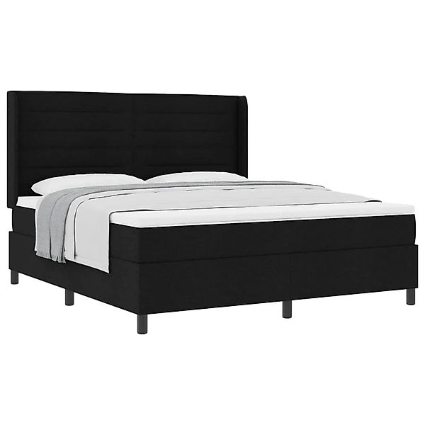 vidaXL Boxspringbett mit Matratze Schwarz 180 x 200 cm Stoff 3341597 günstig online kaufen