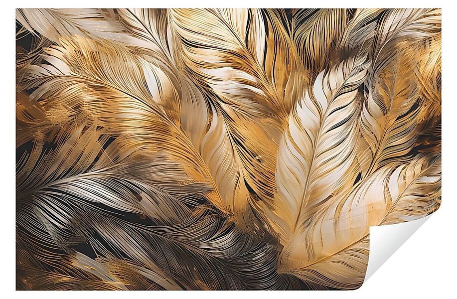 Wallarena Fototapete Blätter Gold Glamour Vlies Tapete Wohnzimmer Schlafzim günstig online kaufen