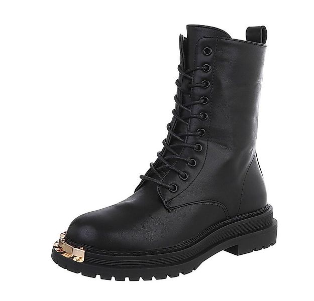 Ital-Design Damen Schnürschuhe Biker Westernstiefelette (87124830) Blockabs günstig online kaufen