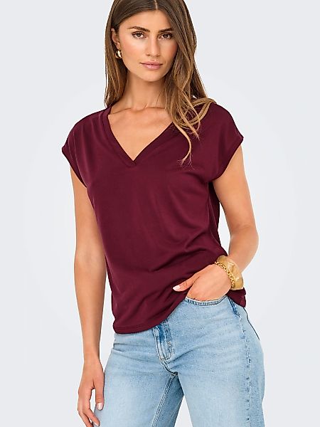 ONLY V-Shirt "ONLFREE S/S MODAL V-NEC TOP BOX JRS NOOS" günstig online kaufen