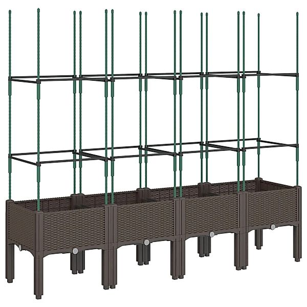 vidaXL Pflanzkübel mit Rankgitter Braun 160x40x142,5 cm PP 367965 günstig online kaufen