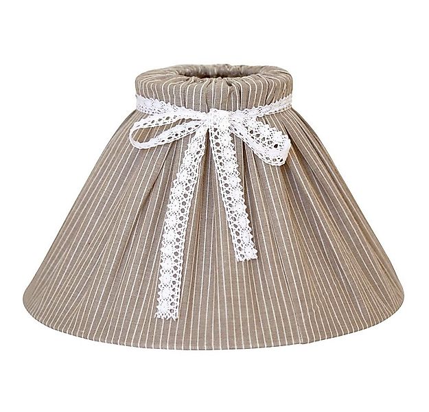 Grafelstein Lampenschirm Großer Lampenschirm LINNEA braun weiß gestreift mi günstig online kaufen