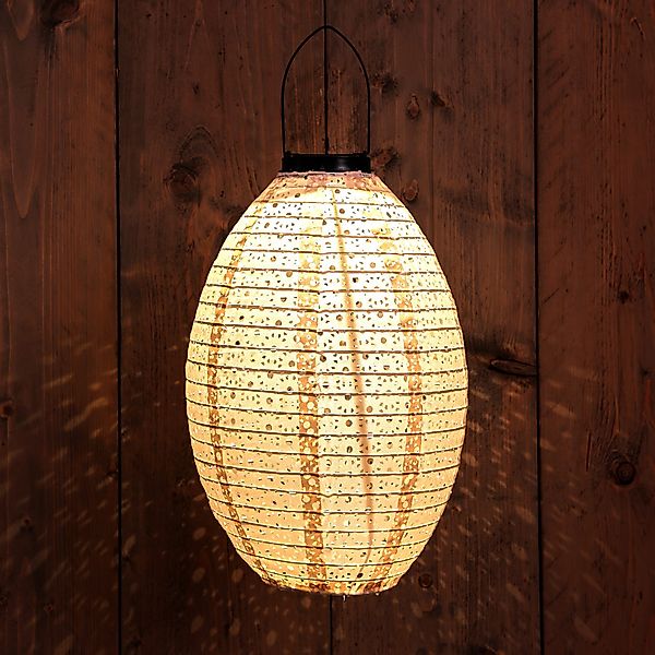 Spetebo LED Lampion Solar Textil Laterne günstig online kaufen