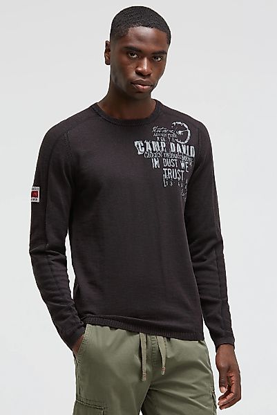 CAMP DAVID Rundhalspullover aus Baumwolle günstig online kaufen