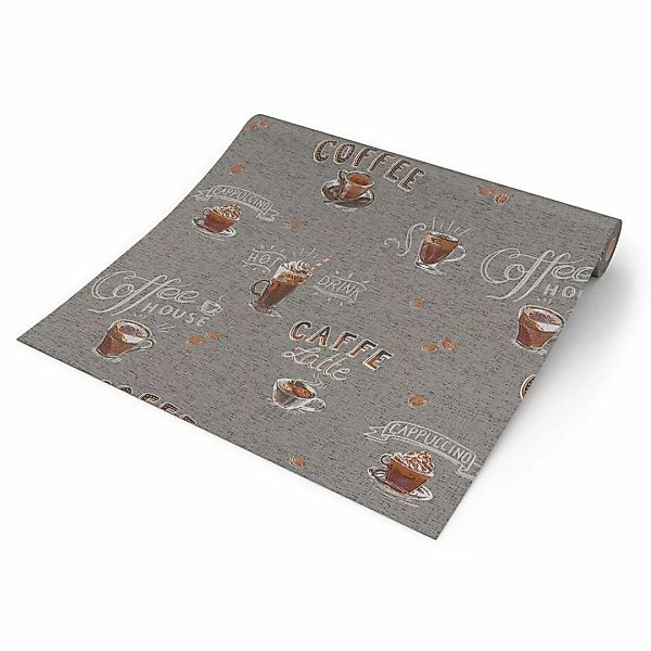 Erismann Vliestapete Coffee grau B/L: ca. 53x1005 cm günstig online kaufen