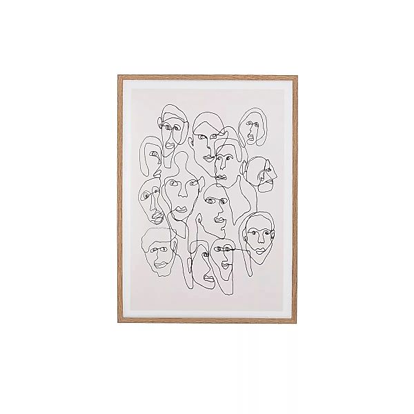 Chichi Bild mit Gesicht Eichenrahmen 52 x 72cm günstig online kaufen