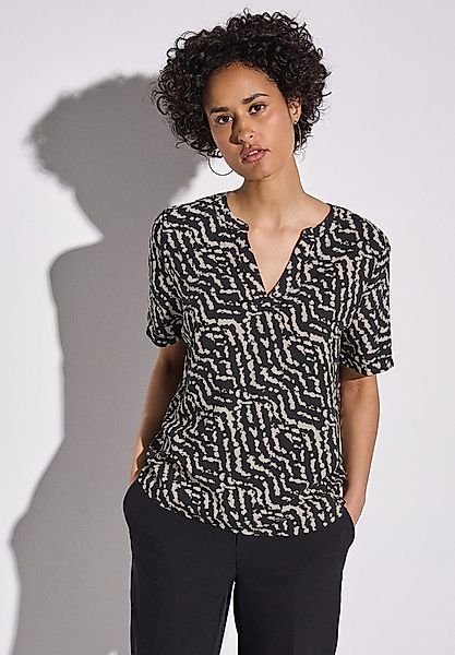 STREET ONE Kurzarmbluse mit grafischem Muster günstig online kaufen