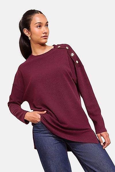 Friends Like These Stricktunika Friends Like These Ripp-Tunika mit Knopfdet günstig online kaufen