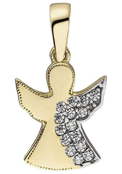 JOBO Kettenanhänger Anhänger Engel Schutzengel, 333 Gold mit 15 Zirkonia günstig online kaufen