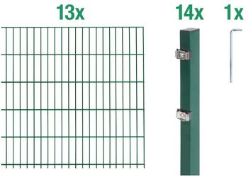 Alberts Doppelstabmattenzaun Grundset, (Set), Höhe: 80-160 günstig online kaufen