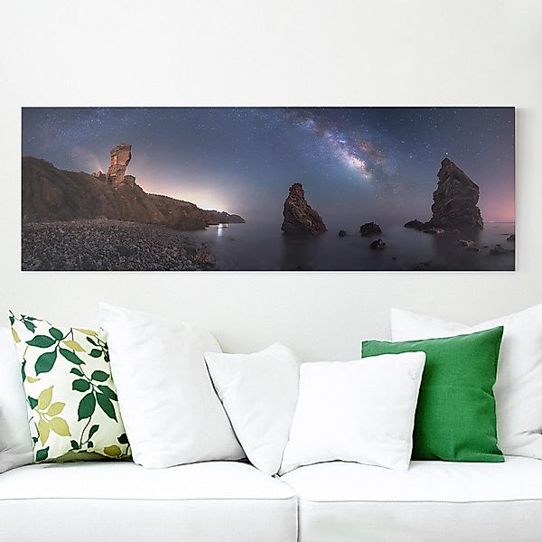 Leinwandbild - Panorama Sea of galaxies günstig online kaufen