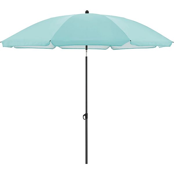Derby Marktschirm COMO Ø 165 cm Hellblau mit Knickfunktion günstig online kaufen