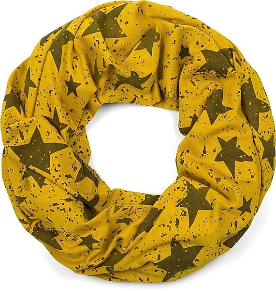 styleBREAKER Loop Loop Schal mit Sterne Splat Style Print, (1-St) günstig online kaufen