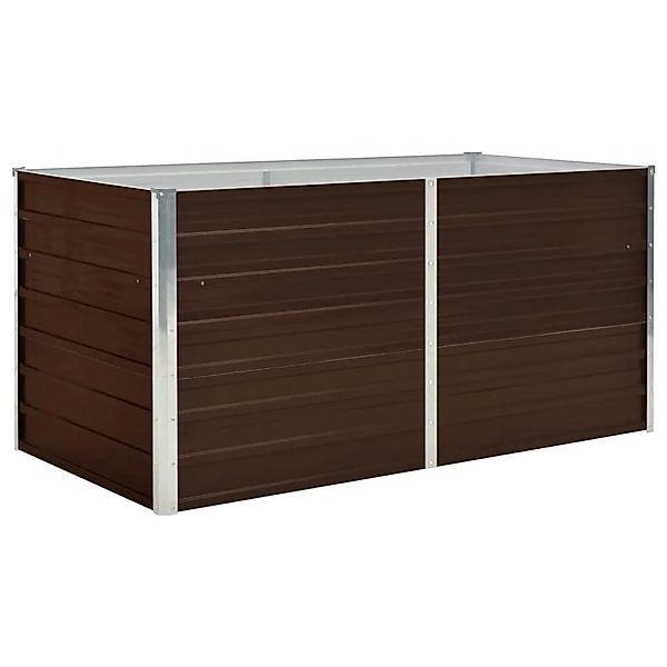 vidaXL Hochbeet Braun 160 x 80 x 77 cm Stahl 660616 günstig online kaufen