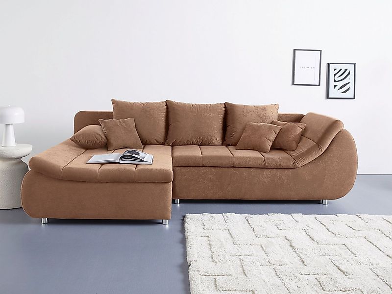 INOSIGN Ecksofa Imola, elegant und modern, aktuelle Steppung im Sitz, beque günstig online kaufen