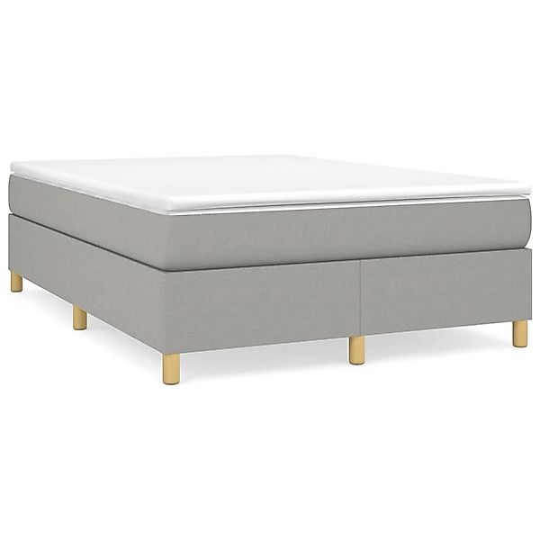 vidaXL Boxspringbett mit Matratze Hellgrau 140x190 cm Stoff1397260 günstig online kaufen