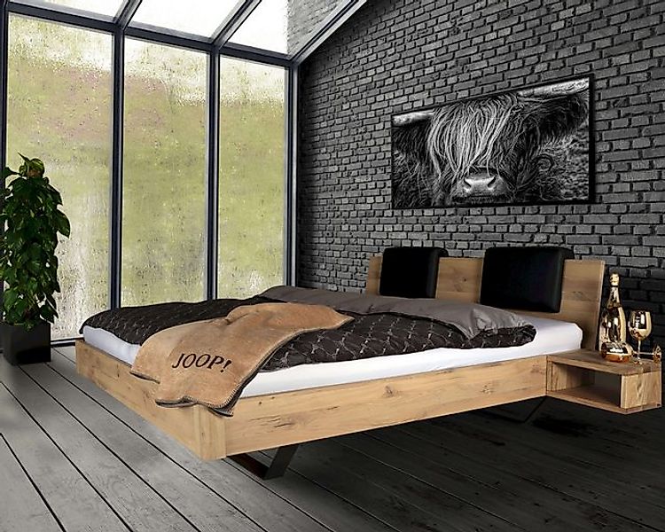 MassivHOLZ Massivholzbett »Dolce Vita IV« Wildeiche Bett günstig online kaufen